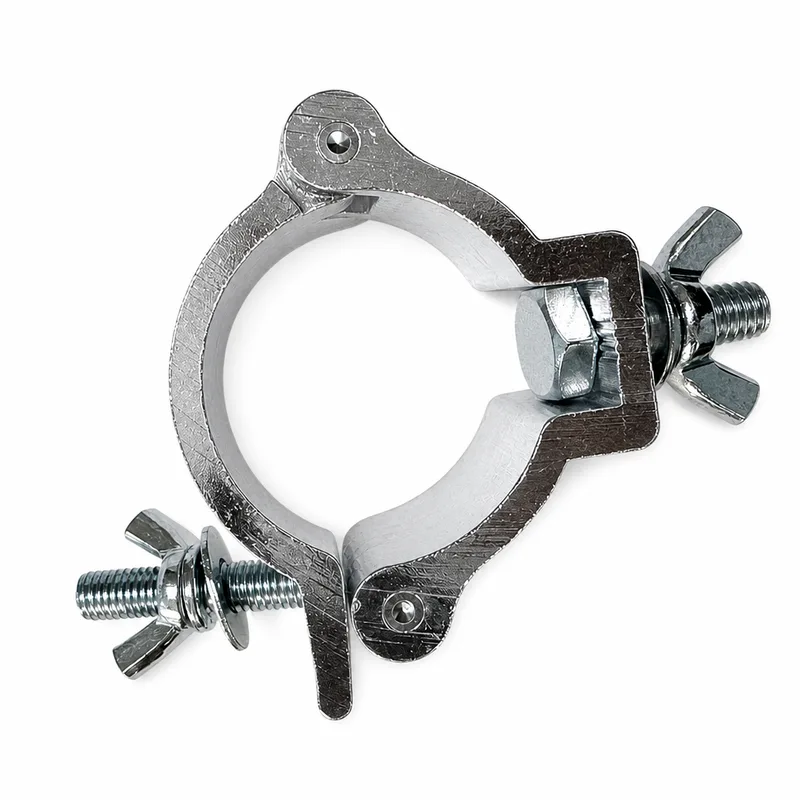 Half Coupler Clamp for 2" (48–51mm) Truss Pipe | Aluminum Swivel Stage Clamp