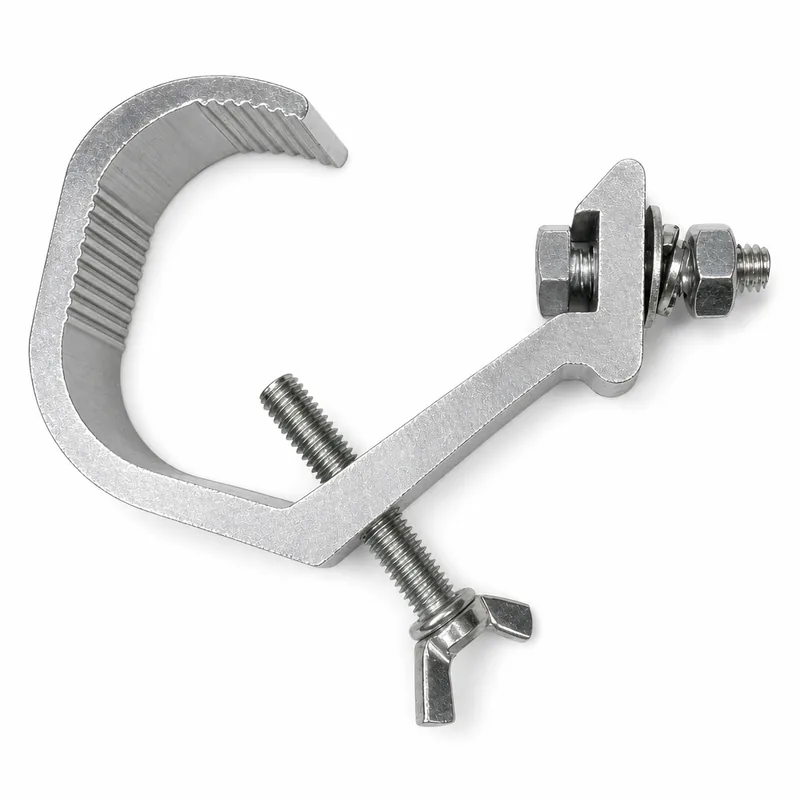 Heavy Duty C-Clamp for 2" (50mm) Truss Pipe | Aluminum Stage Lighting Clamp | 165 lb SWL