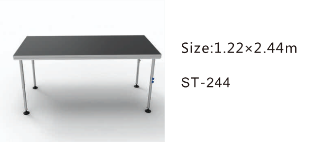 Aluminum 6061-T6 Stage Black 18mm wood 1.22m x 2.44m - Portable Stages View 3